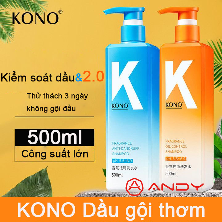 Dầu Gội KONO Chiết Xuất Gừng Chống Gàu Kiềm Dầu Mềm Mại Làm Sạch Da Đầu Đi gàu