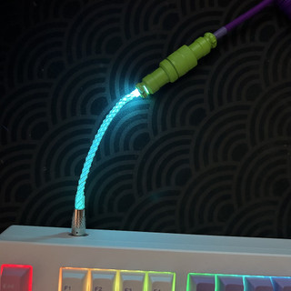 EVA01 Mechanical Keyboard Data GX16 Cable Personalization Spring Cable USB Charging Cable Type-C