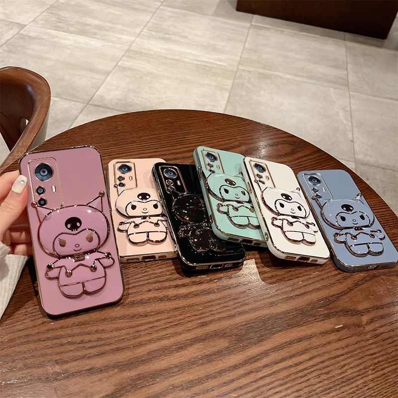 Ốp Điện Thoại Silicone Mềm Gấp Gọn Tích Hợp Gương Trang Điểm Cho Xiaomi 13 12T 11T 10T Pro 12 11 Lite 5G