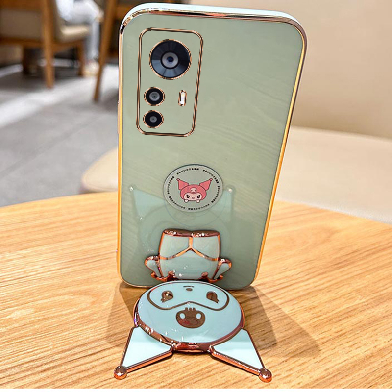 Ốp Điện Thoại Silicone Mềm Gấp Gọn Tích Hợp Gương Trang Điểm Cho Xiaomi 13 12T 11T 10T Pro 12 11 Lite 5G