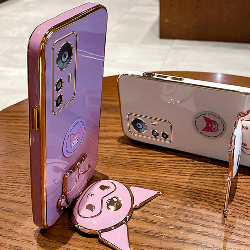 Ốp Điện Thoại Silicone Mềm Gấp Gọn Tích Hợp Gương Trang Điểm Cho Xiaomi 13 12T 11T 10T Pro 12 11 Lite 5G