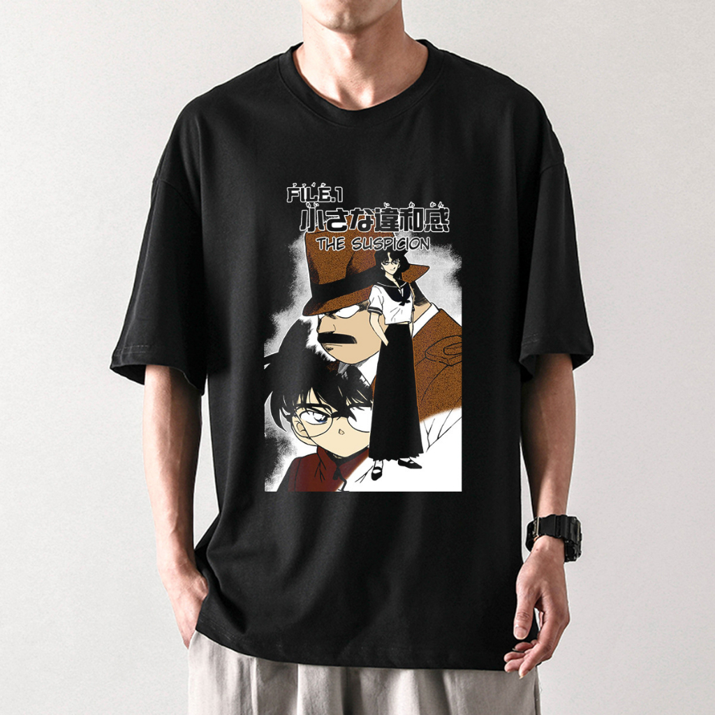 Áo Thun Cotton Tay Ngắn In Hình Thám Tử Conan Thời Trang Cho Nam Và Nữ