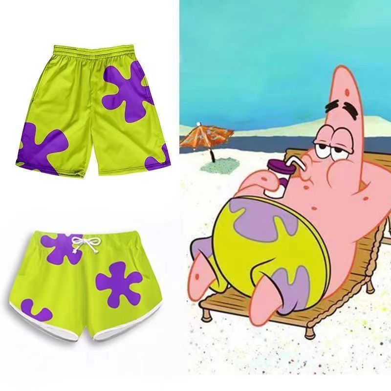 Paul FITZGERALD Pai Daxing SpongeBob SquarePants Quần Short Dáng Rộng Phong Cách Thường Ngày Phù Hợp Với Nam Và Nữ