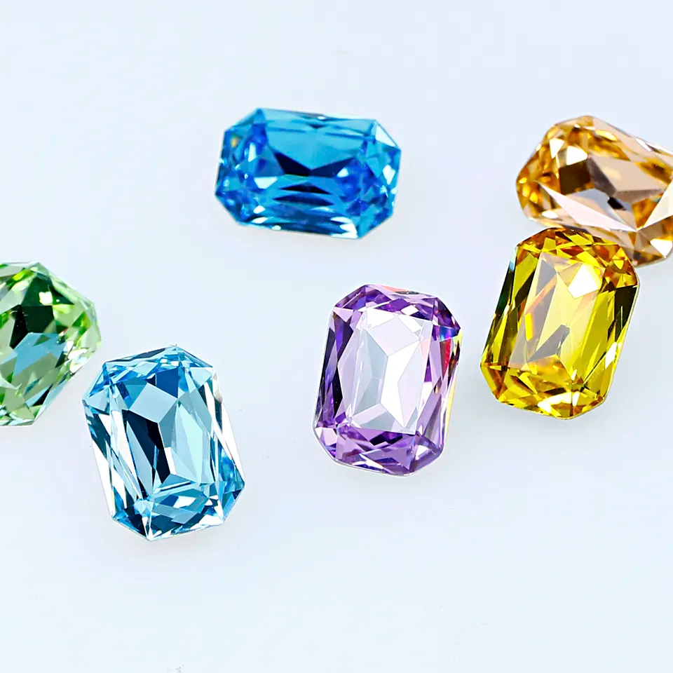 Hạt Đá Pha Lê Trang Trí Móng Thời Trang 4 * 6mm 6 * 8mm