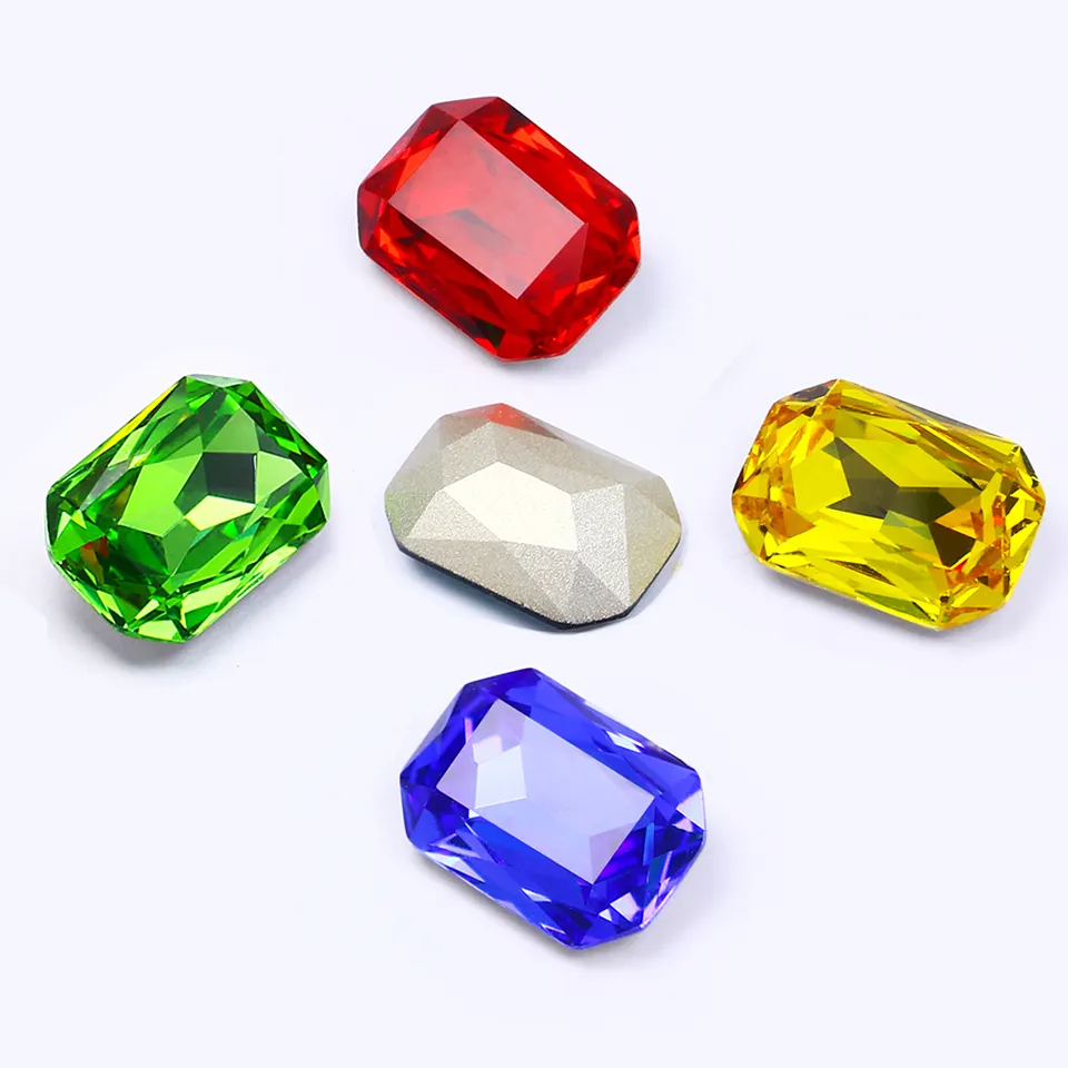 Hạt Đá Pha Lê Trang Trí Móng Thời Trang 4 * 6mm 6 * 8mm