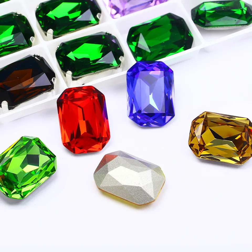 Hạt Đá Pha Lê Trang Trí Móng Thời Trang 4 * 6mm 6 * 8mm