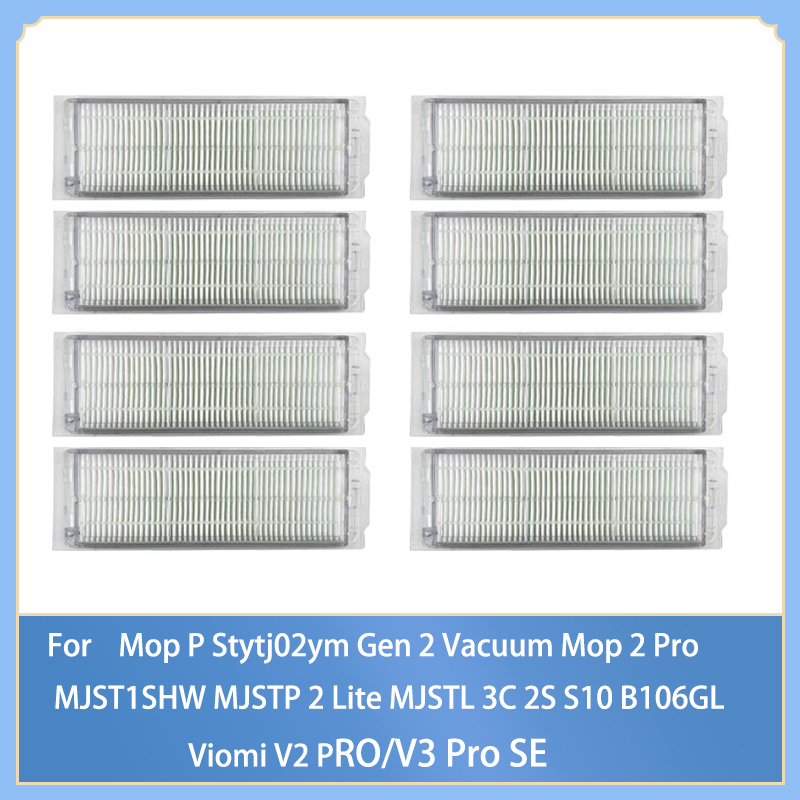 Bộ 2 Phụ Kiện Lọc HEPA Cho Robot Hút Bụi Xiaomi Mop P Stytj02ym Gen 2 2 Pro MJST1SHW MJSTP 2 Lite MJSTL 3C 2S S10 B106GL Viomi V2 Pro / V3 Pro SE