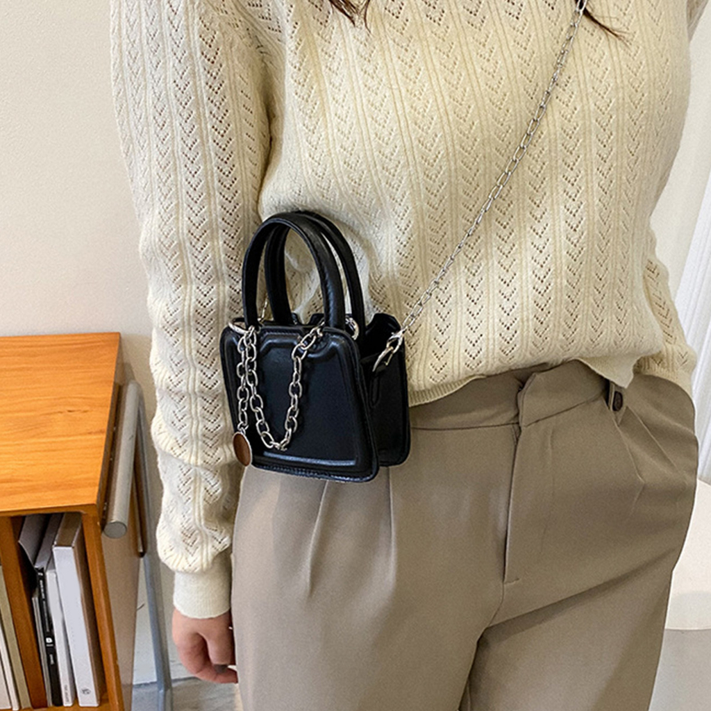 Có hàng sẵn Casual Bags Túi đeo vai nhỏ xách mini bằng da PU có dây cho các cô gái và phụ nữ tuổi teen