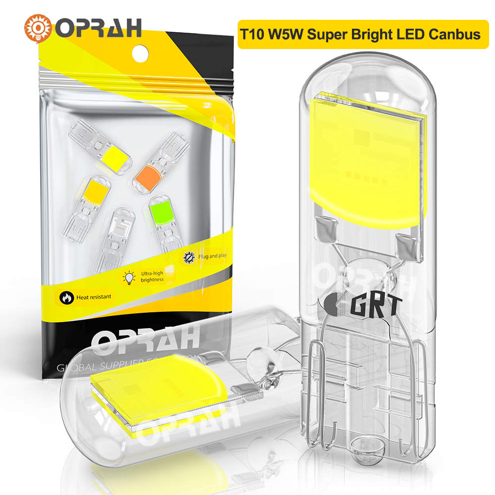 1 Đèn LED T10 W5W COB Siêu Sáng Gắn Biển Số Xe Hơi