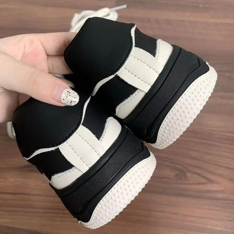 Giày Thể Thao Đế Dày Màu Trắng Đen Thời Trang Cho Nữ