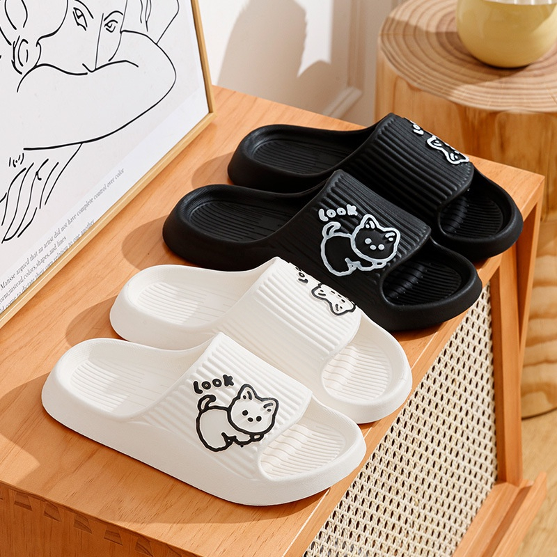 Dép Đi Trong Nhà Chống Trượt Họa Tiết Hoạt Hình Thời Trang Mùa Hè Cho Cặp Đôi