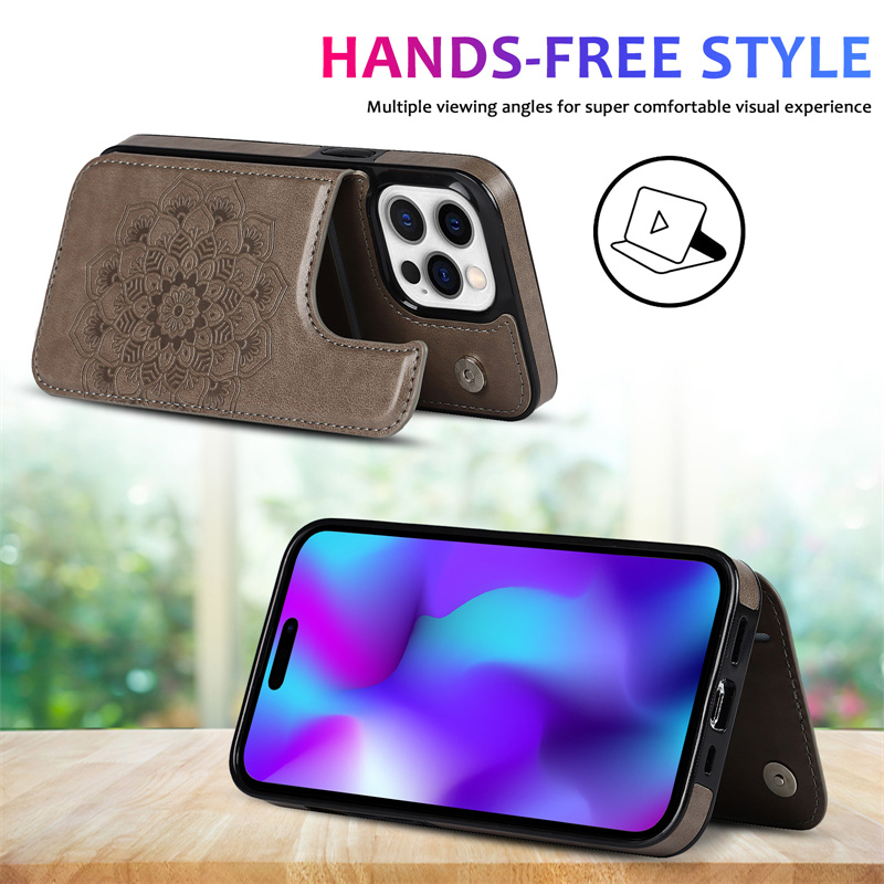 Ốp điện thoại phối ví có ngăn đựng thẻ đa năng thích hợp cho IPhone 12 IPhone11 Pro Max MIni iPhone 13 Pro max