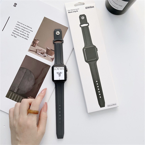 Dây Đeo Đồng Hồ Bằng Silicone Chống Nước Nhiều Màu Cho iWatch 7 / 6 / 5 / 4 / 3 / 2 / 1 / SE Generation 38 / 40 / 41 / 42 / 44 / 45