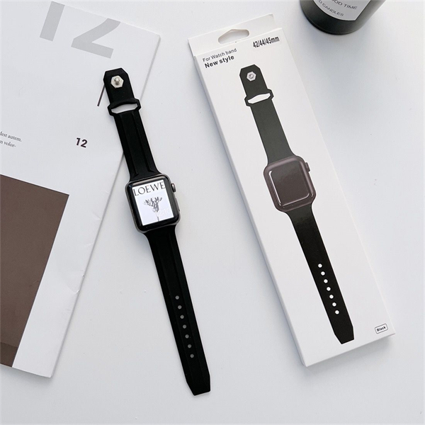 Dây Đeo Đồng Hồ Bằng Silicone Chống Nước Nhiều Màu Cho iWatch 7 / 6 / 5 / 4 / 3 / 2 / 1 / SE Generation 38 / 40 / 41 / 42 / 44 / 45