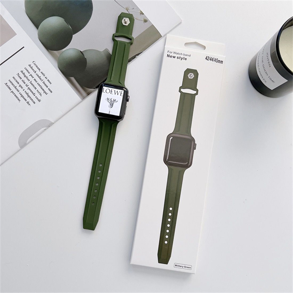 Dây Đeo Đồng Hồ Bằng Silicone Chống Nước Nhiều Màu Cho iWatch 7 / 6 / 5 / 4 / 3 / 2 / 1 / SE Generation 38 / 40 / 41 / 42 / 44 / 45