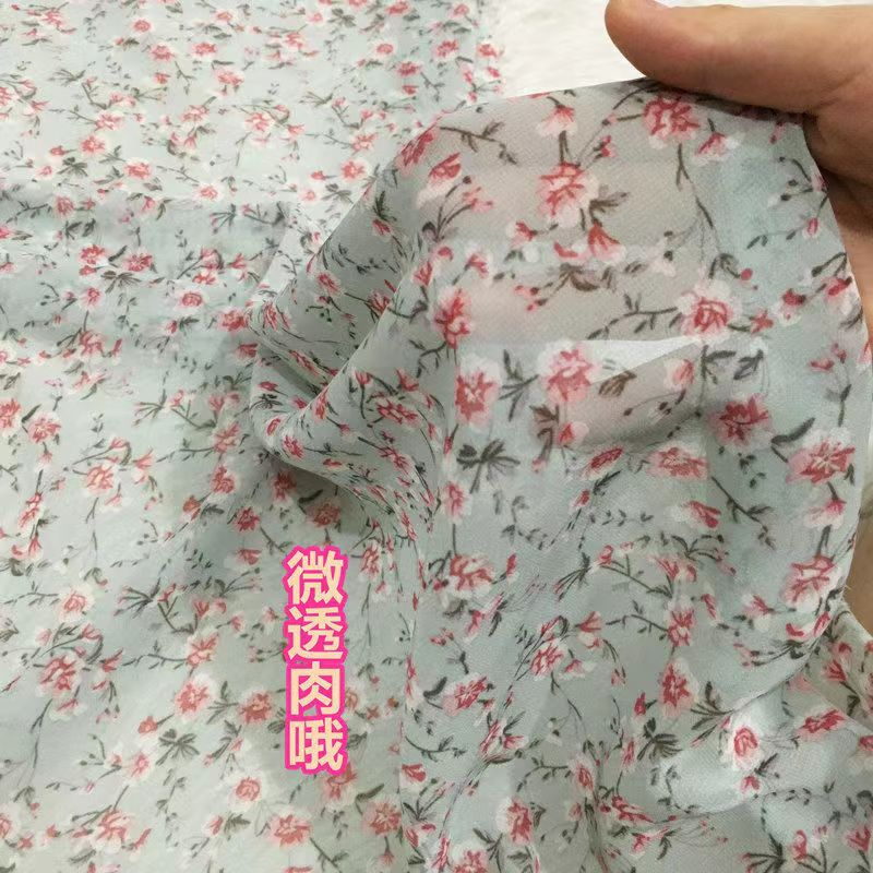 Vải Voan In Hoa May Váy DIY