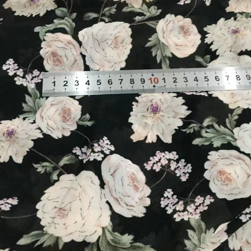 Vải Voan In Hoa May Váy DIY