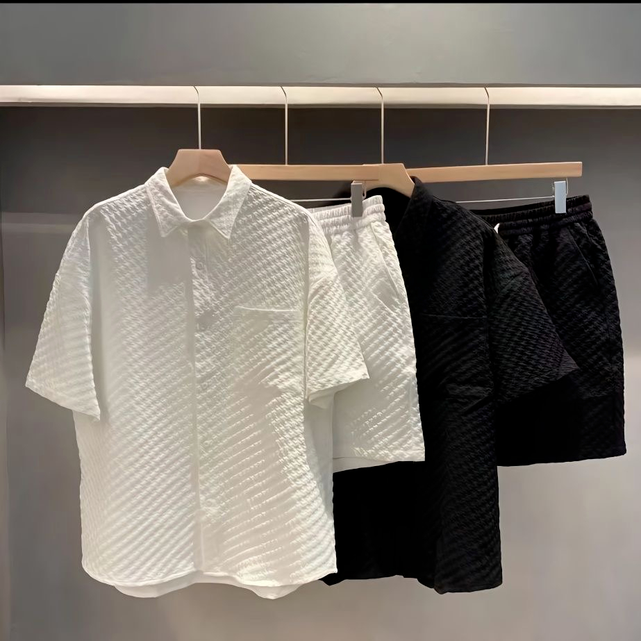 Áo Sơ Mi Ngắn Tay Phong Cách Harajuku Nhật Bản Thời Trang Mùa Hè Mới Cho Nam