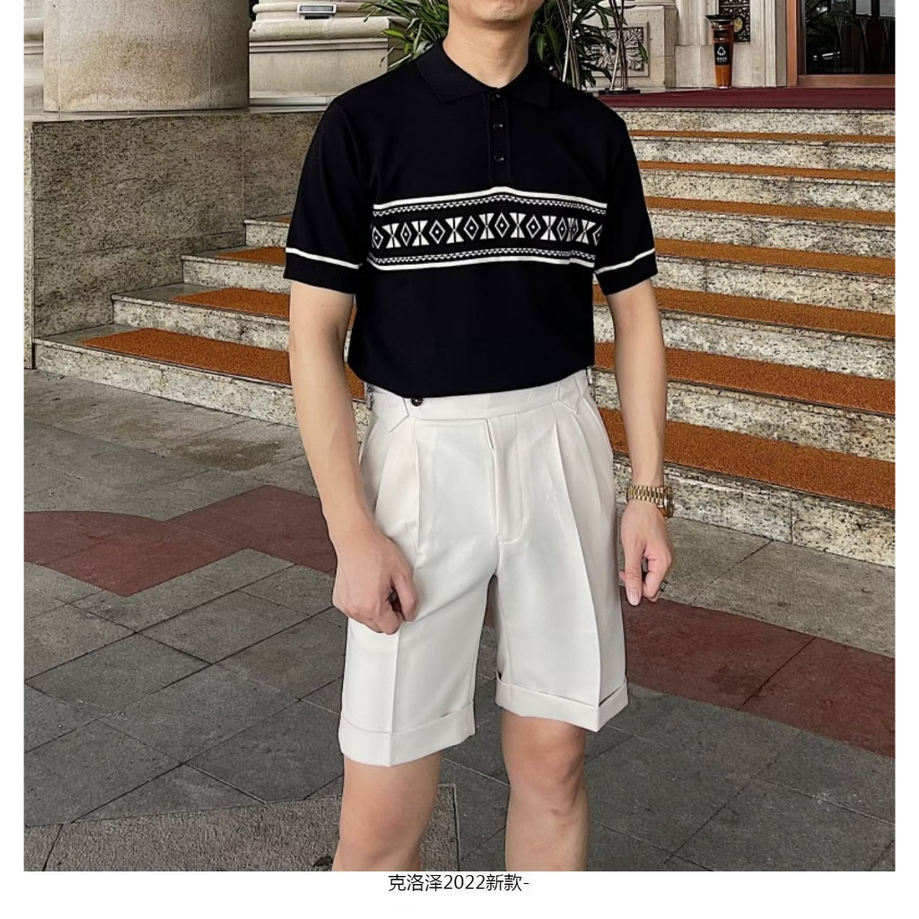 Áo Sơ Mi Tay Lửng Dáng Rộng Thời Trang Mùa Hè Phong Cách Mới Cho Nam