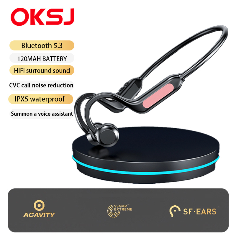 Tai nghe Bluetooth OKSJ Sport Màu ĐEN  âm thanh chuẩn HIFI bass treble rõ ràng TWS chống ồn có micro rảnh tay