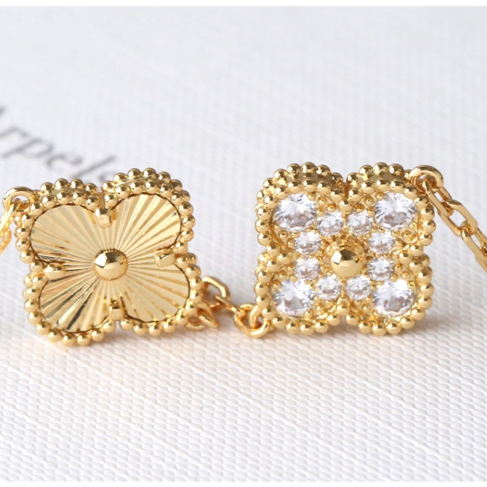 Vòng Tay Mạ Vàng 18K Đính Đá Pha Lê