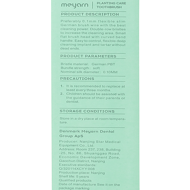 Bàn chải kẽ răng mềm MEYARN 0.10mm chăm sóc răng cấy ghép nha khoa