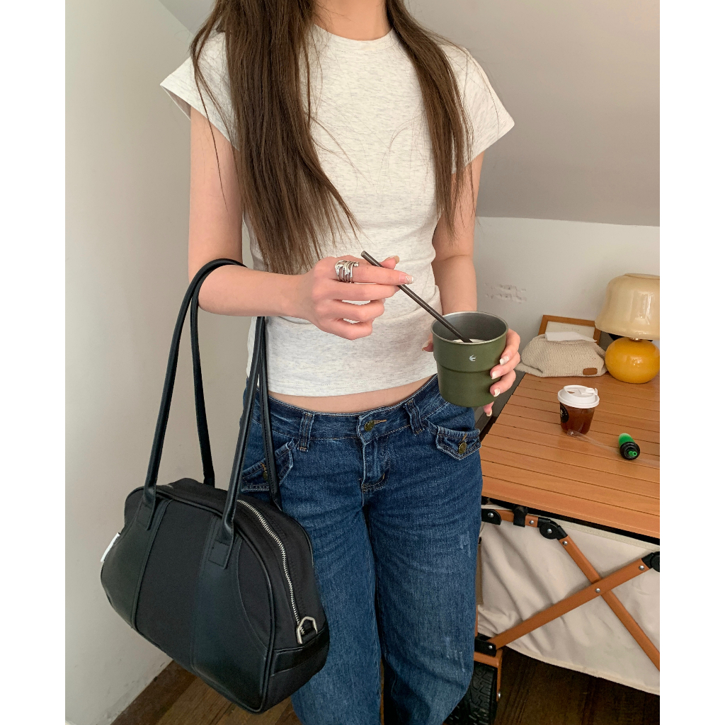 HUANG YOYO Áo Thun Tay Ngắn Cổ Tròn Màu Sắc Thời Trang Dành Cho Nữ