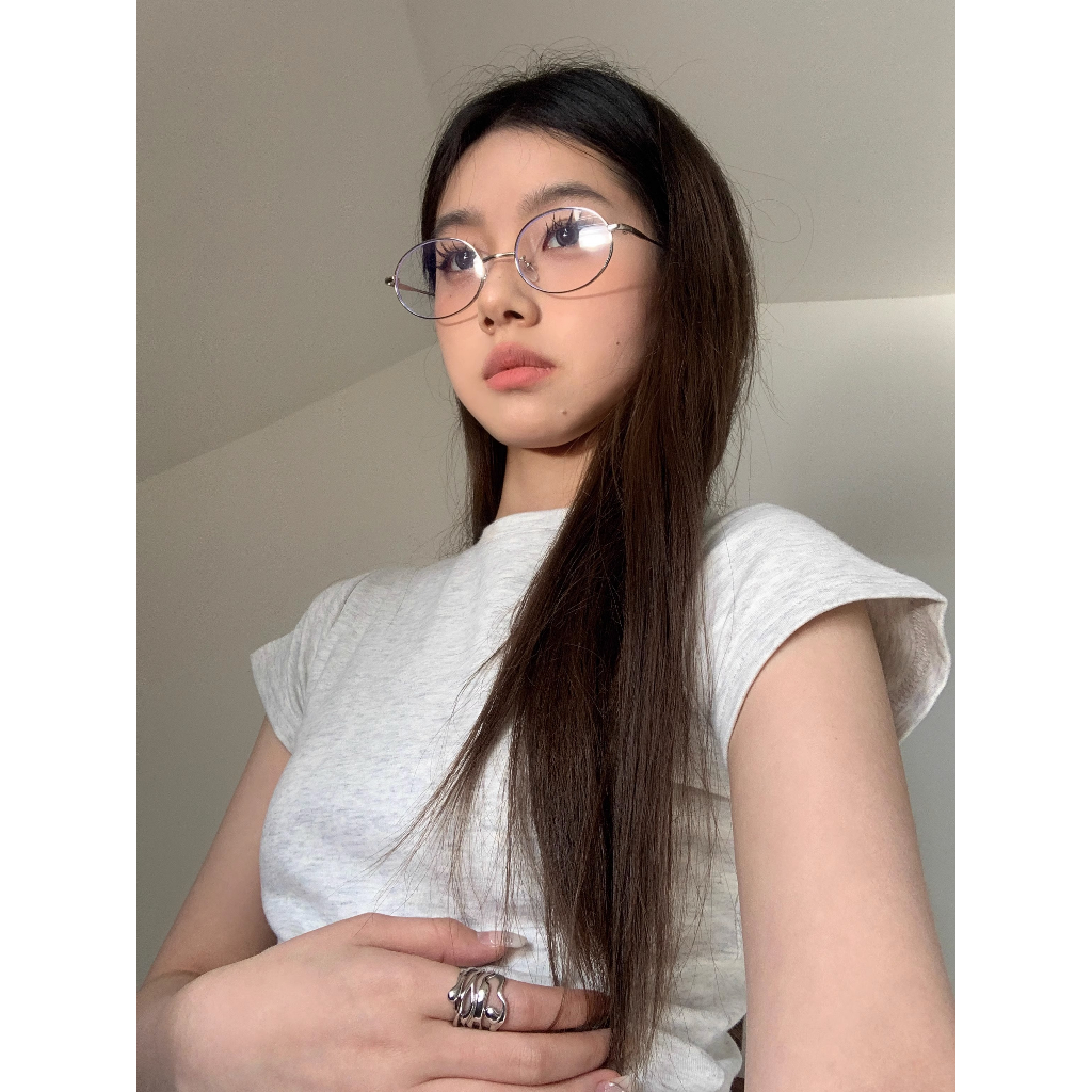 HUANG YOYO Áo Thun Tay Ngắn Cổ Tròn Màu Sắc Thời Trang Dành Cho Nữ