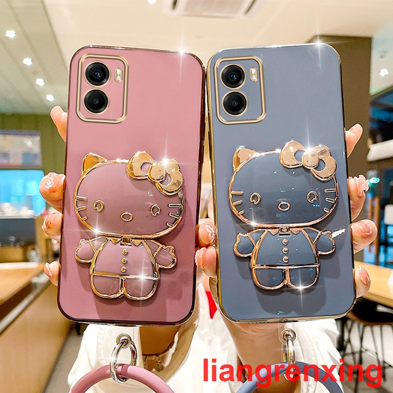ốp lưng VIVO Y15S VIVO Y15A VIVO Y01 Ốp Điện Thoại Silicon Mềm Họa Tiết Mèo Kitty Dành Cho VIVO Y15S VIVO Y15A VIVO Y01 Y15S DDJZM01 viền vuông cute