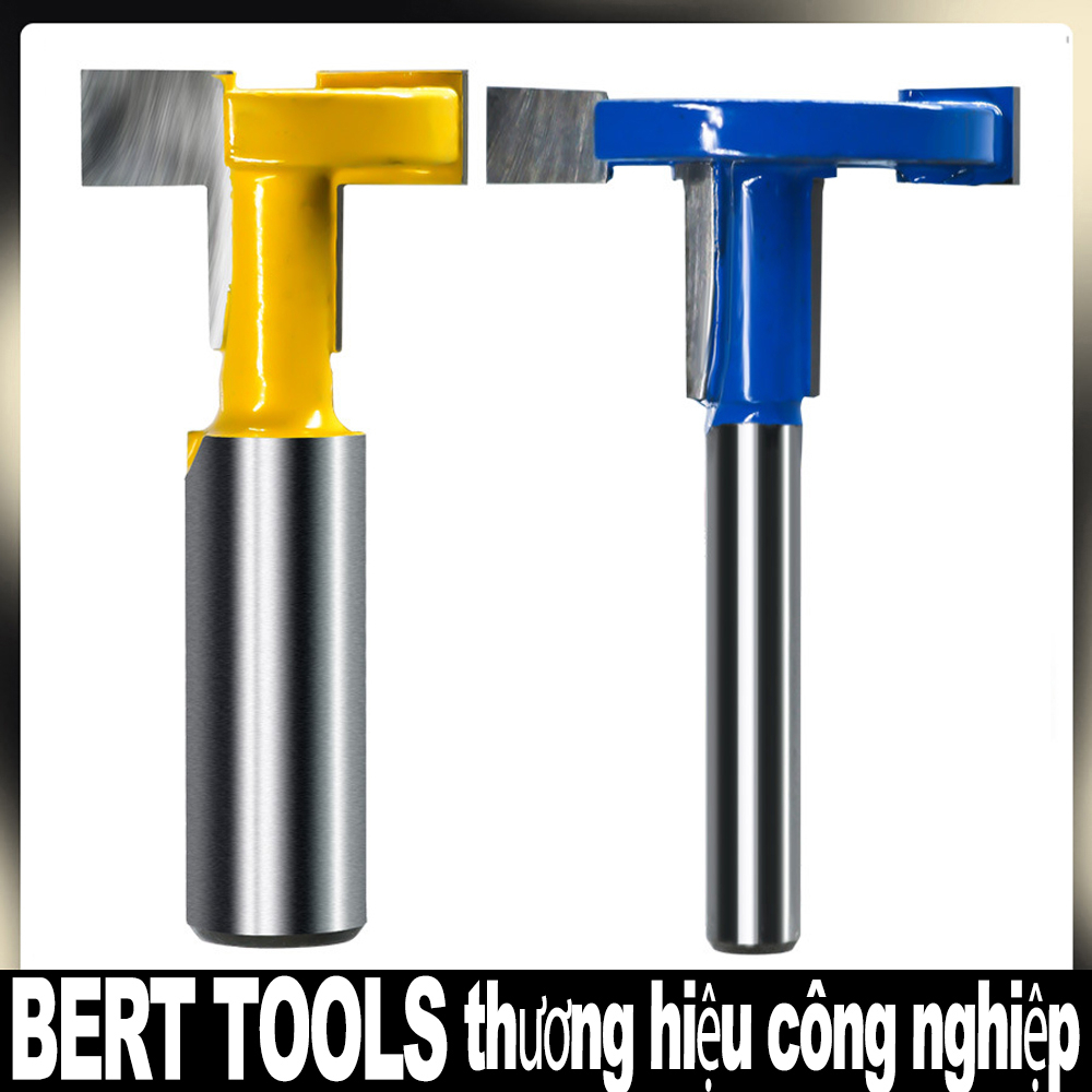 BERT🇻🇳 | Mũi Phay Router Lỗ Chữ T Chuôi 1/4 Inch Chuyên Dụng Cho Chế Biến Gỗ