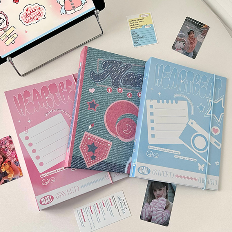 Album Ảnh Bìa Denim Khổ A5 Phong Cách Mỹ Ngọt Ngào Không Có Album Bên Trong