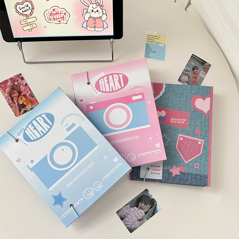 Album Ảnh Bìa Denim Khổ A5 Phong Cách Mỹ Ngọt Ngào Không Có Album Bên Trong