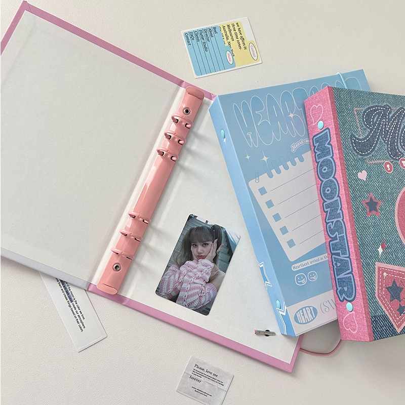 Album Ảnh Bìa Denim Khổ A5 Phong Cách Mỹ Ngọt Ngào Không Có Album Bên Trong