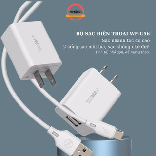 Củ Sạc Wekome WP-U56 Nhanh 2 Cổng usb Có Micro / Type c / I. pins [deerlu02]
