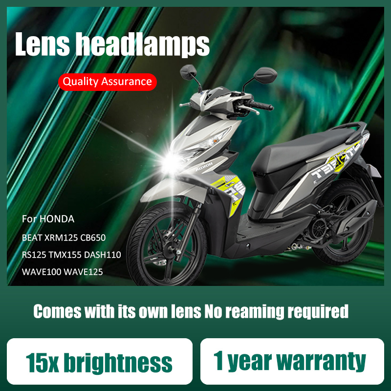 Bóng Đèn Pha LED H4 Màu Chuyên Dụng Cho HONDA BEAT XRM125 CB650 RS125 TMX155 DASH110 WAVE100 WAVE125