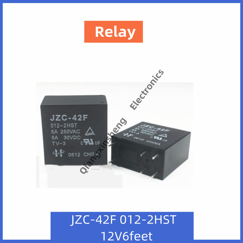 Điện Tử 012-2HST Mini JZC-42F Mới Số Lượng Lớn 6 Pin Bộ Khuếch Đại Công Suất Rơ Le Hai Bộ Thường Mở 