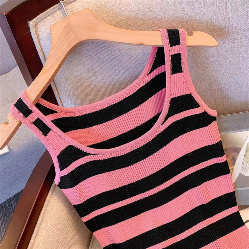 Đầm Hai Dây Ôm Dáng Họa Tiết Kẻ Sọc Gợi Cảm Thời Trang Mùa Hè Hàng Mới Dành Cho Bạn Nữ