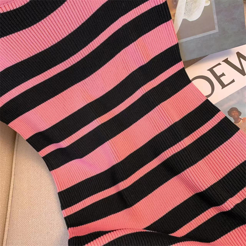 Đầm Hai Dây Ôm Dáng Họa Tiết Kẻ Sọc Gợi Cảm Thời Trang Mùa Hè Hàng Mới Dành Cho Bạn Nữ