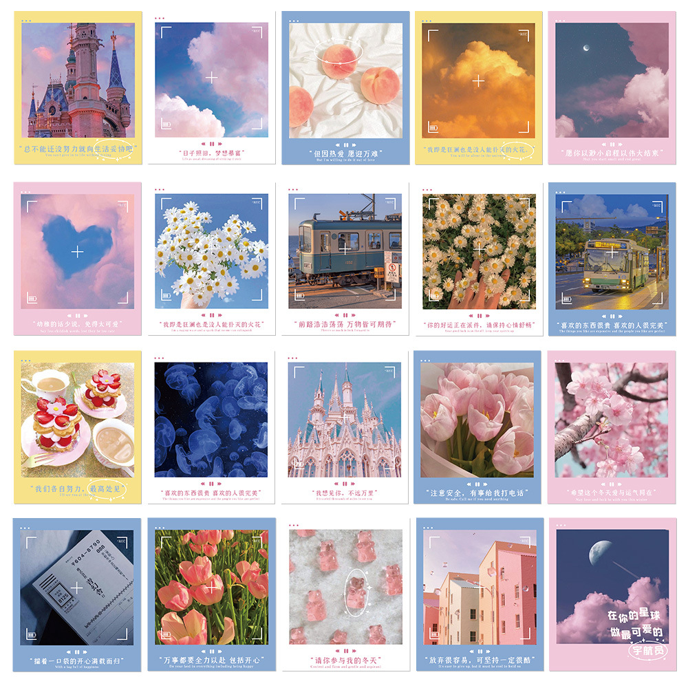 Bộ 40 Miếng Dán Pai Li De Chống Nước Trang Trí Điện Thoại / Máy Tính iPad