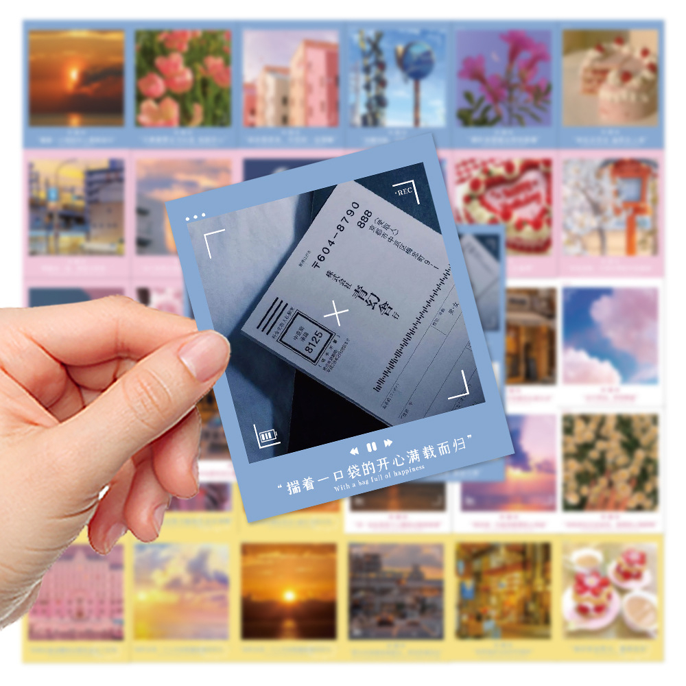 Bộ 40 Miếng Dán Pai Li De Chống Nước Trang Trí Điện Thoại / Máy Tính iPad