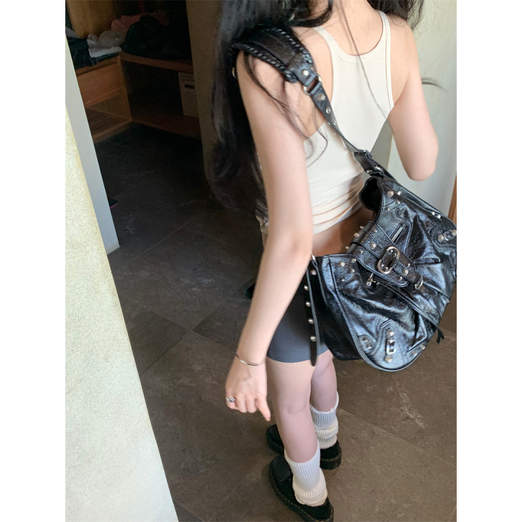 QADCOL Áo tank top Hai Dây Màu Đen Phong Cách Âu Mỹ Thời Trang Mùa Hè Cho Nữ