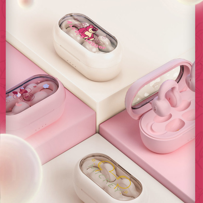 Tai Nghe Bluetooth Không Dây Disney I20 Dạng Kẹp Hình Mickey Minnie Gấu Âm Thanh HIFI Giảm Tiếng Ồn Chất Lượng Cao HD Di Động Dễ Thương