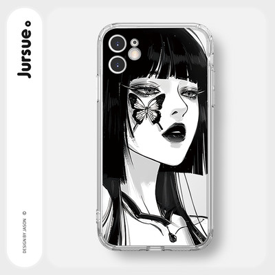 Ốp điện thoại JURSUE Y3444 in hình cô gái thích hợp cho iPhone 17 16 15 14 13 12 11 Pro Max SE 2020 X XR XS ip 8 7 Plus