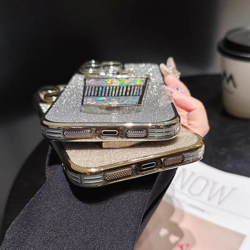 Ốp Điện Thoại Mềm Phối Kim Tuyến Nước Màu Gradient Cho iPhone 11 11promax 12 12Pro 13 13Pro 13promax 14 14Pro 14promax