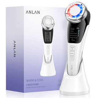 ANLAN Máy mát xa mặt bằng sóng âm tích hợp đèn LED EMS chế độ nóng / lạnh chống nếp nhăn / lão hoá