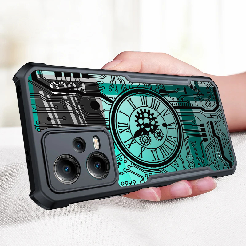 Ốp Điện Thoại Trong Suốt Chống Sốc Họa Tiết Đồng Hồ Cho Xiaomi POCO X5 Pro X4 F4 M4 F3 GT X3 NFC 4G 5G