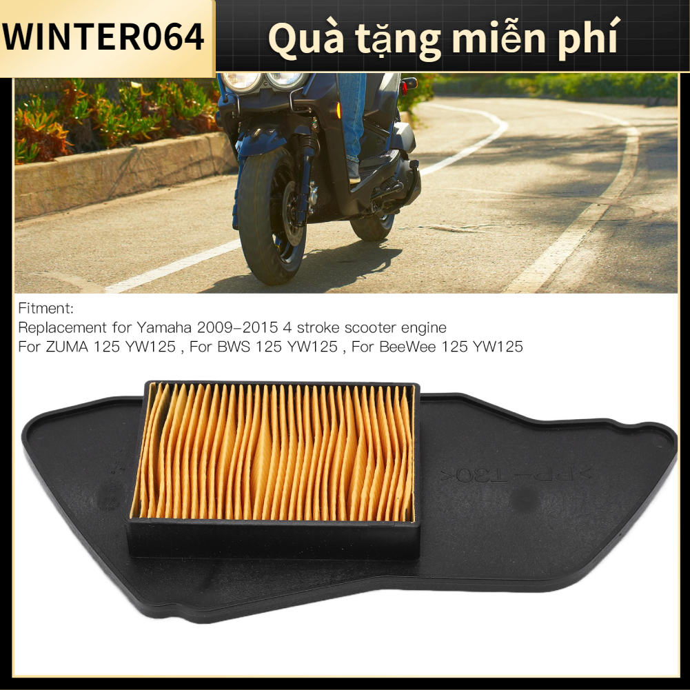 Phần tử lọc không khí 5S9-E4451-00 Thay thế cho xe tay ga Yamaha ZUMA 125 YW125 2009-2015 Winter064