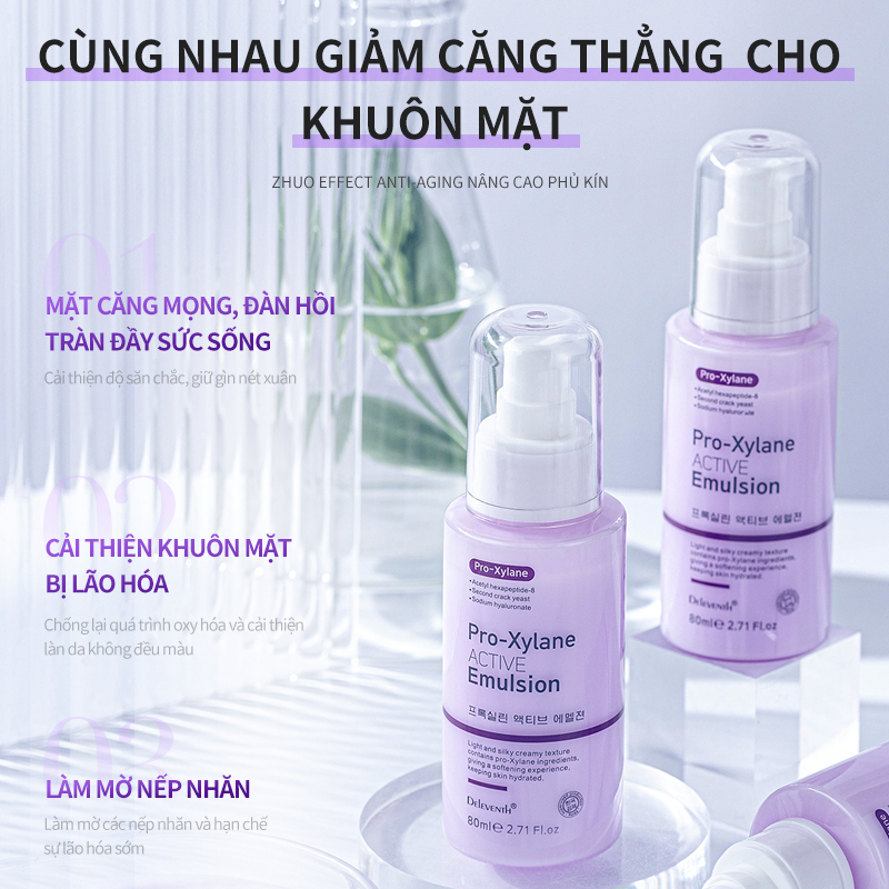 Lotion dưỡng ẩm DELEVENTH Boseine làm săn chắc sáng và mịn da loại bỏ nếp nhăn kiểu Hàn Quốc 80ml