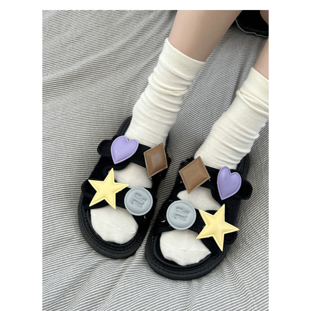 Dép Sandal Đế Dày Phong Cách Hàn Quốc Thời Trang Mùa Hè Cho Nữ