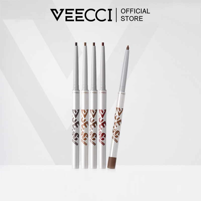 VEECCI Bút kẻ mắt keo kẻ đường, không thấm nước và lâu trôi, không lem, đen, nâu, kẻ mắt hình con tằm,